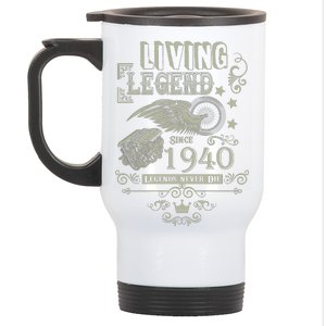 80th Birthday Legend Since 1940 Stainless Steel Travel Mug