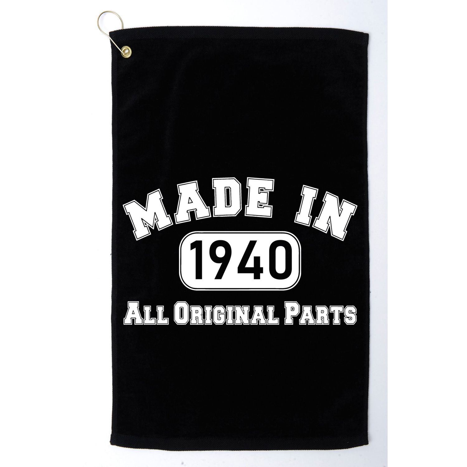 80th Birthday Made in 1940 All Original Parts Golf Towel