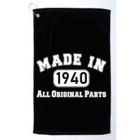 80th Birthday Made in 1940 All Original Parts Golf Towel