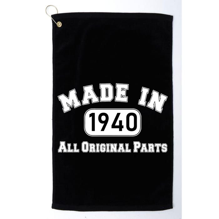 80th Birthday Made in 1940 All Original Parts Golf Towel