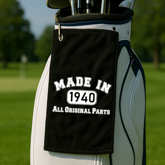 80th Birthday Made in 1940 All Original Parts Golf Towel