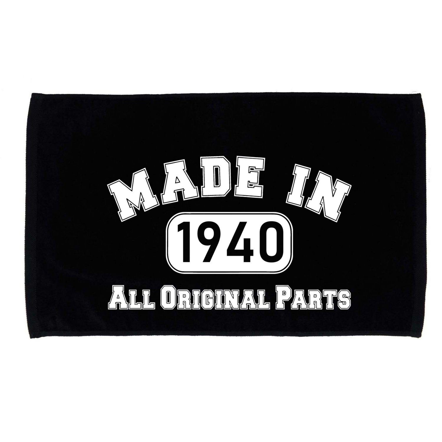 80th Birthday Made in 1940 All Original Parts Microfiber Hand Towel