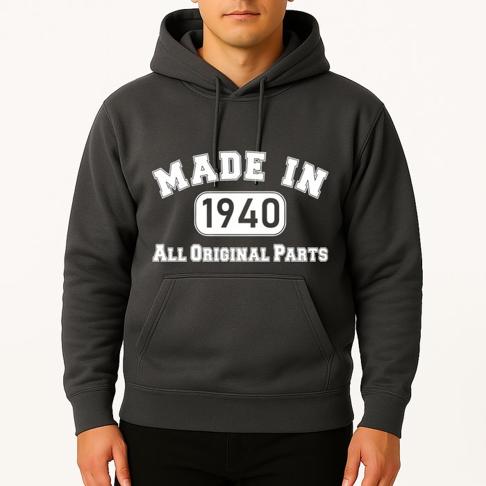 80th Birthday Made in 1940 All Original Parts Hoodie