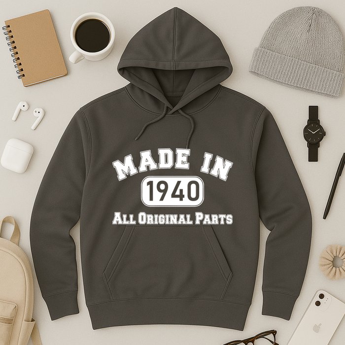 80th Birthday Made in 1940 All Original Parts Hoodie