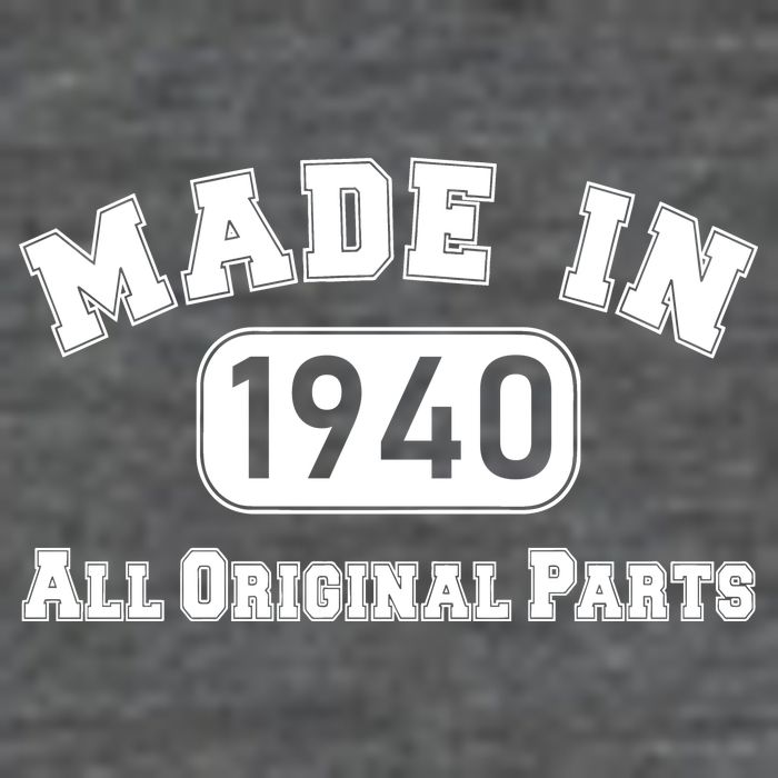 80th Birthday Made in 1940 All Original Parts Hoodie