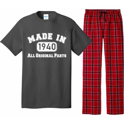 80th Birthday Made in 1940 All Original Parts Pajama Set