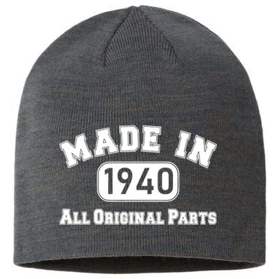 80th Birthday Made in 1940 All Original Parts Sustainable Beanie