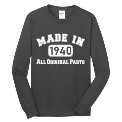 80th Birthday Made in 1940 All Original Parts Tall Long Sleeve T-Shirt