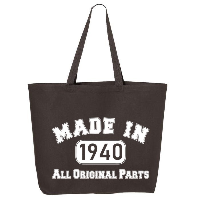 80th Birthday Made in 1940 All Original Parts 25L Jumbo Tote