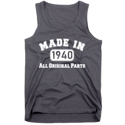 80th Birthday Made in 1940 All Original Parts Tank Top