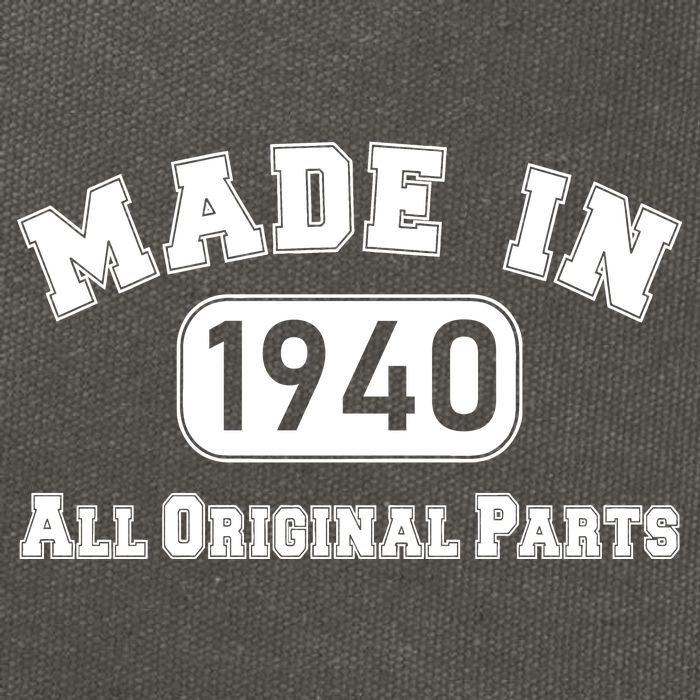 80th Birthday Made in 1940 All Original Parts Cotton Canvas Backpack