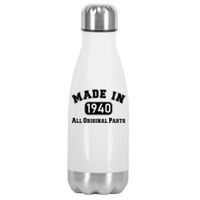 80th Birthday Made in 1940 All Original Parts Stainless Steel Insulated Water Bottle