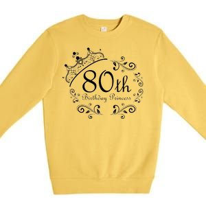 80th Birthday Princess Premium Crewneck Sweatshirt