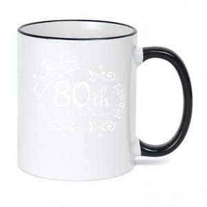 80th Birthday Princess 11oz Black Color Changing Mug