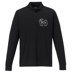 80th Birthday Princess Performance Long Sleeve Polo