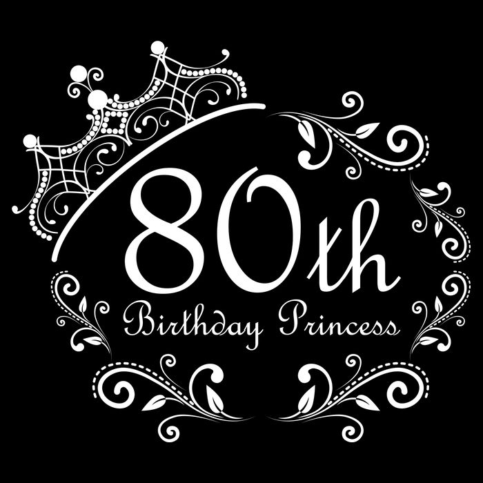 80th Birthday Princess Apron