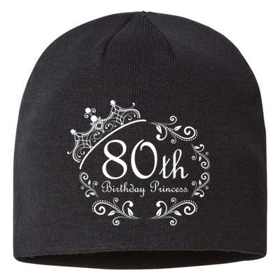 80th Birthday Princess Sustainable Beanie