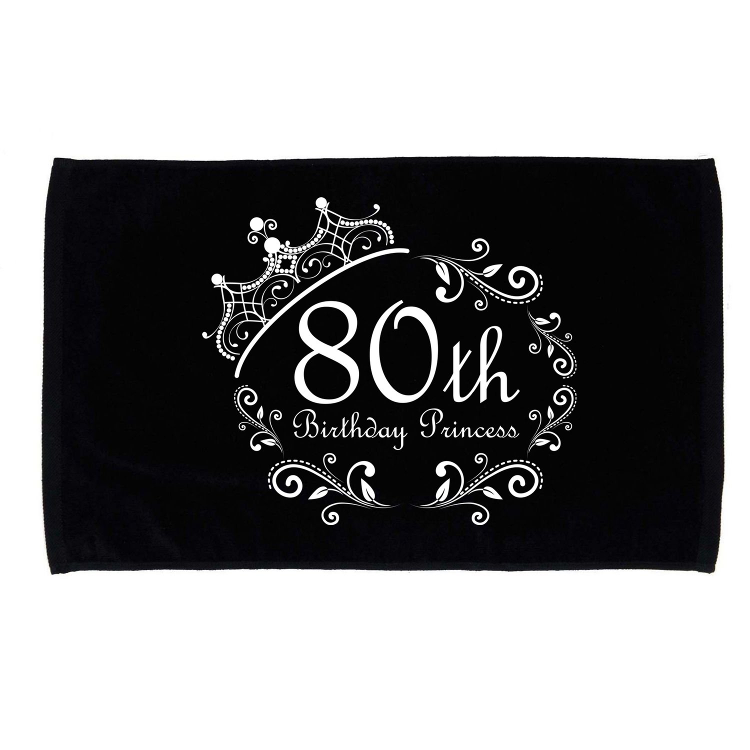 80th Birthday Princess Microfiber Hand Towel