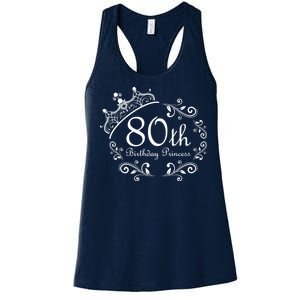 80th Birthday Princess Women's Racerback Tank