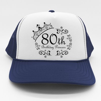 80th Birthday Princess Trucker Hat