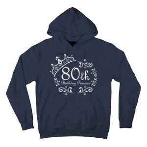 80th Birthday Princess Tall Hoodie