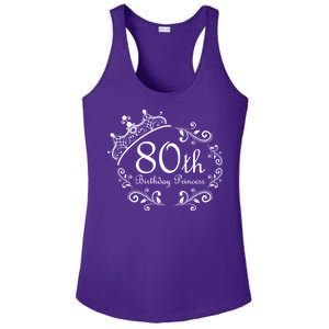 80th Birthday Princess Ladies PosiCharge Competitor Racerback Tank