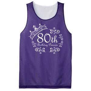 80th Birthday Princess Mesh Reversible Basketball Jersey Tank