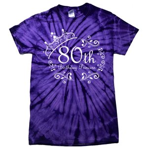 80th Birthday Princess Tie-Dye T-Shirt