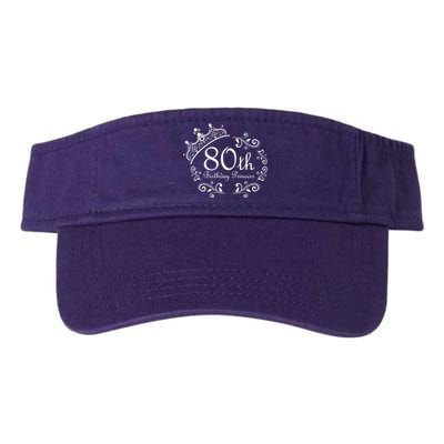 80th Birthday Princess Valucap Bio-Washed Visor