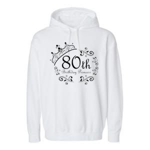 80th Birthday Princess Garment-Dyed Fleece Hoodie