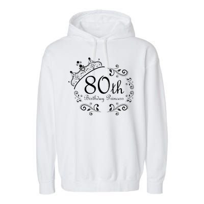 80th Birthday Princess Garment-Dyed Fleece Hoodie