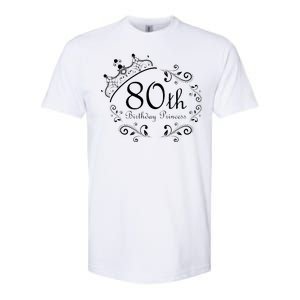 80th Birthday Princess Softstyle CVC T-Shirt