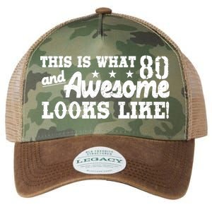 80th Birthday This Is What Awesome Looks Like  Legacy Tie Dye Trucker Hat