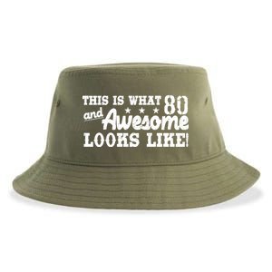 80th Birthday This Is What Awesome Looks Like  Sustainable Bucket Hat