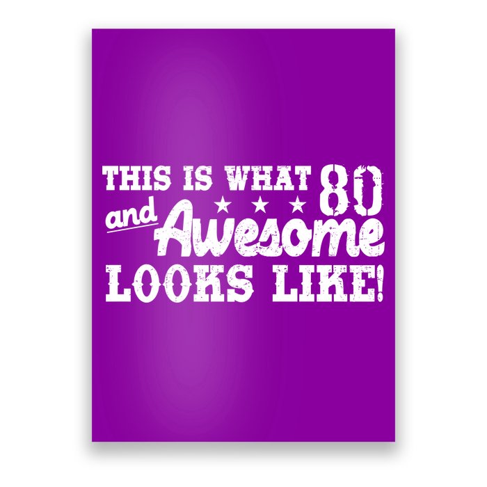 80th Birthday This Is What Awesome Looks Like  Poster