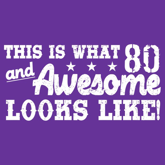 80th Birthday This Is What Awesome Looks Like  Poster