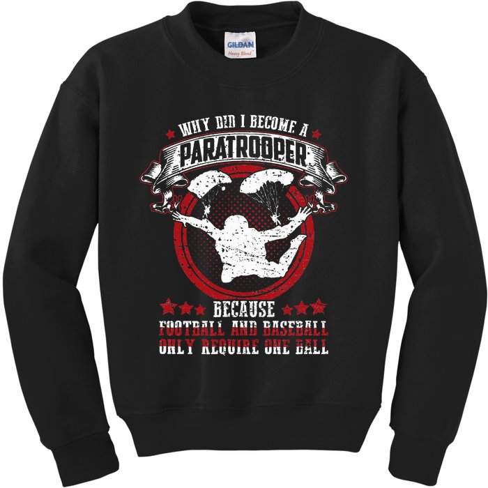 82nd 101st Airborne Paratrooper Military Kids Sweatshirt