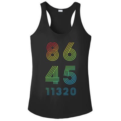 86 45 2020 Cool Retro Anti Trump - Vote 8645 - 864511320 Ladies PosiCharge Competitor Racerback Tank