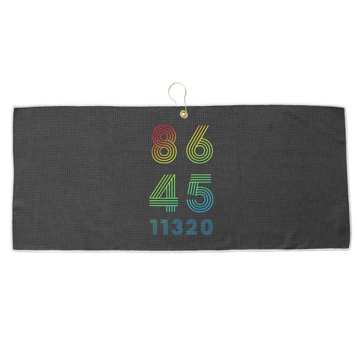 86 45 2020 Cool Retro Anti Trump - Vote 8645 - 864511320 Large Microfiber Waffle Golf Towel