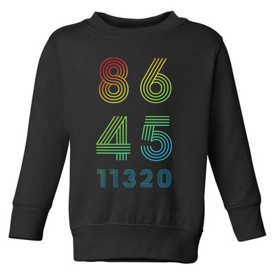 86 45 2020 Cool Retro Anti Trump - Vote 8645 - 864511320 Toddler Sweatshirt