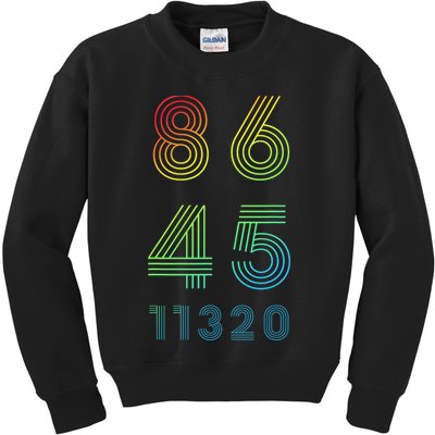 86 45 2020 Cool Retro Anti Trump - Vote 8645 - 864511320 Kids Sweatshirt