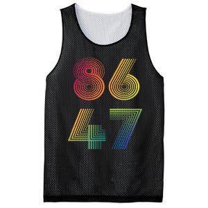 86 47 Anti Trump 8647 Impeach 47 Antitrump President Mesh Reversible Basketball Jersey Tank