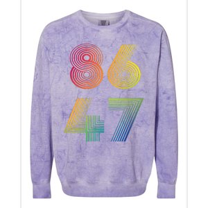 86 47 Anti Trump 8647 Impeach 47 Antitrump President Colorblast Crewneck Sweatshirt