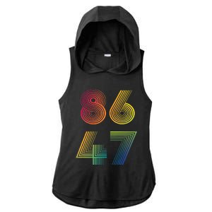 86 47 Anti Trump 8647 Impeach 47 Antitrump President Ladies PosiCharge Tri-Blend Wicking Draft Hoodie Tank