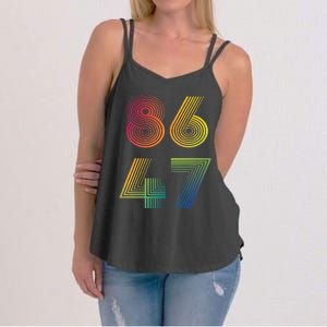 86 47 Anti Trump 8647 Impeach 47 Antitrump President Women's Strappy Tank