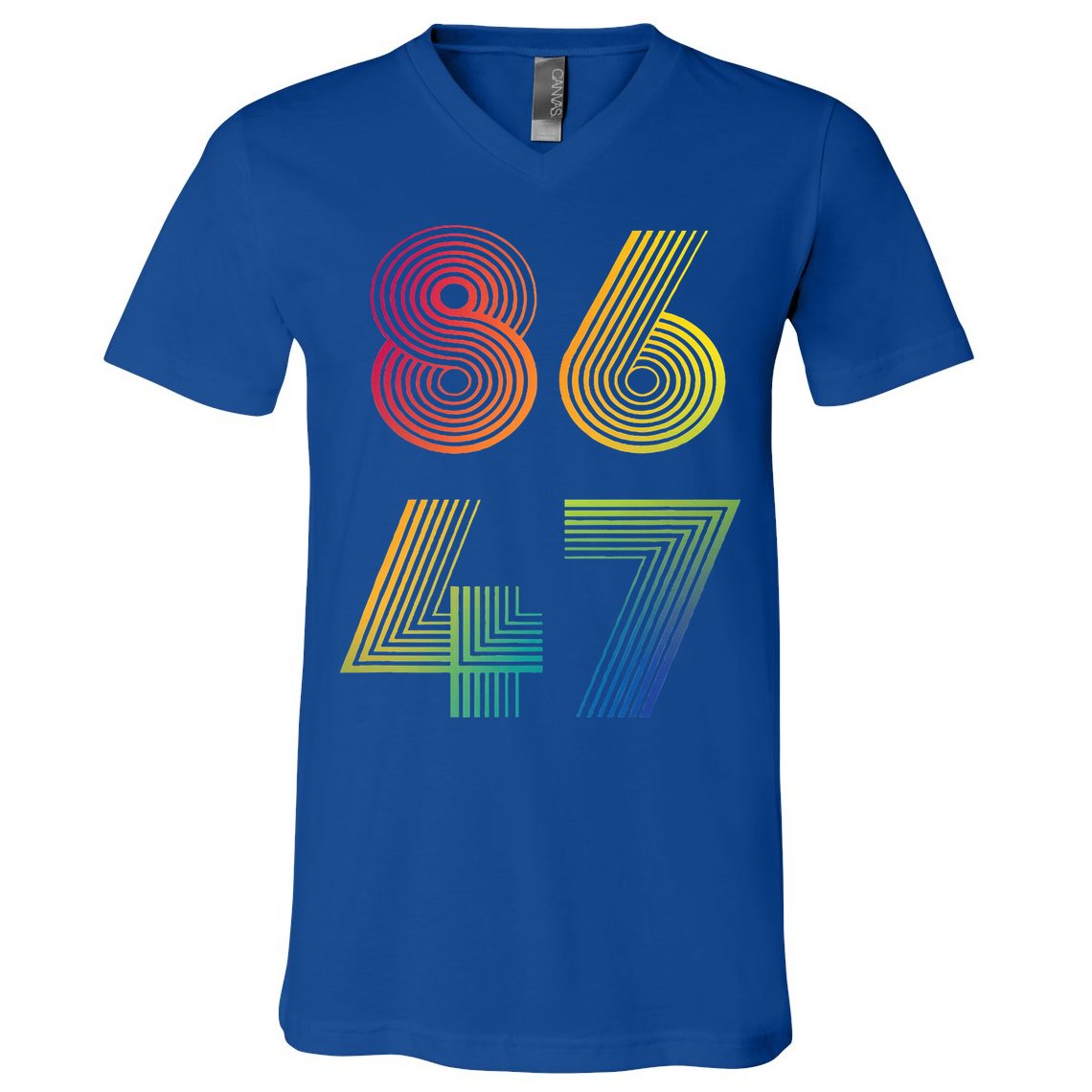 86 47 Anti Trump 8647 Impeach 47 Antitrump President V-Neck T-Shirt