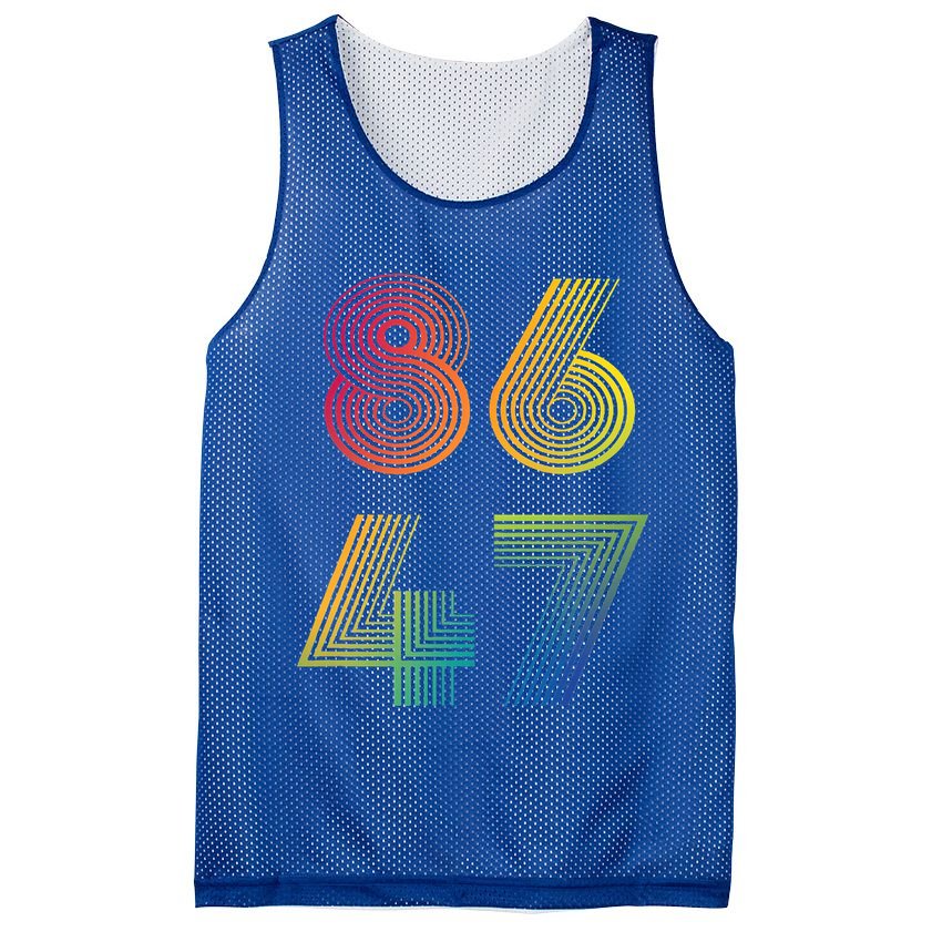 86 47 Anti Trump 8647 Impeach 47 Antitrump President Mesh Reversible Basketball Jersey Tank