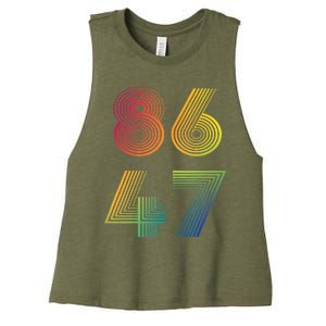 86 47 Anti Trump 8647 Impeach 47 Antitrump President Women's Racerback Cropped Tank