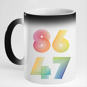 86 47 Anti Trump 8647 Impeach 47 Antitrump President Retro 11oz Black Color Changing Mug