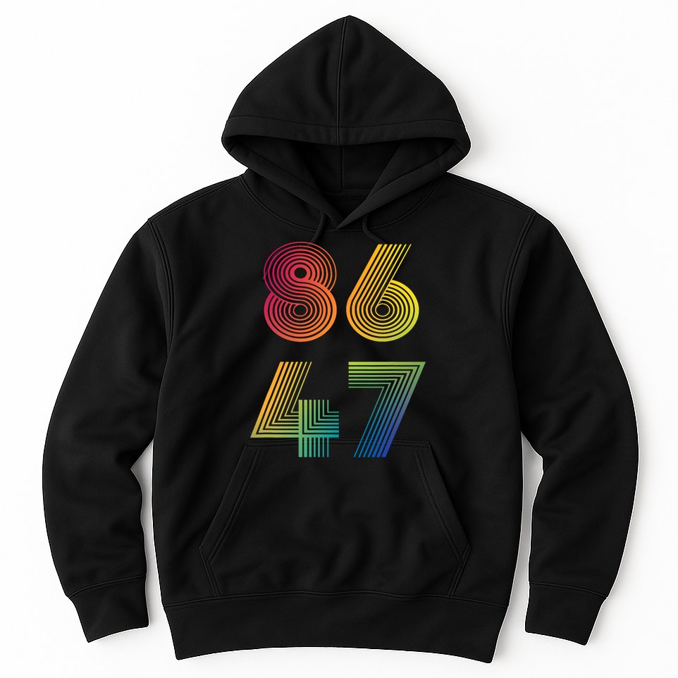 86 47 Anti Trump 8647 Impeach 47 Antitrump President Retro Hoodie